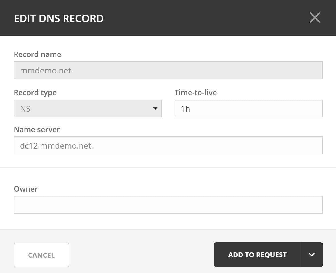 Edit DNS Record