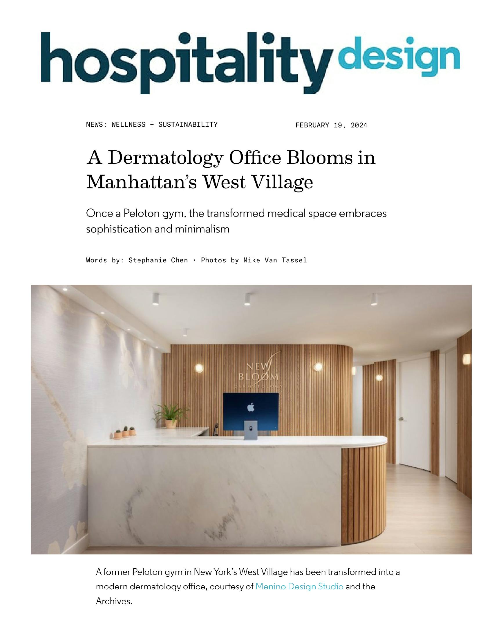 Hospitality Design Menino Press Cover