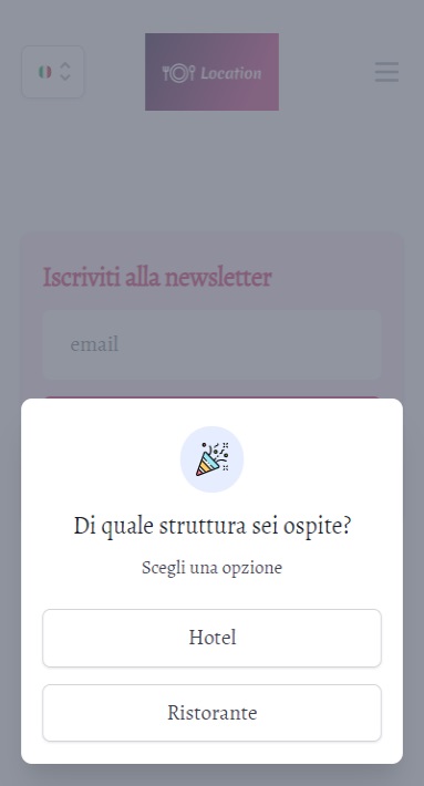 Scelta struttura del menù