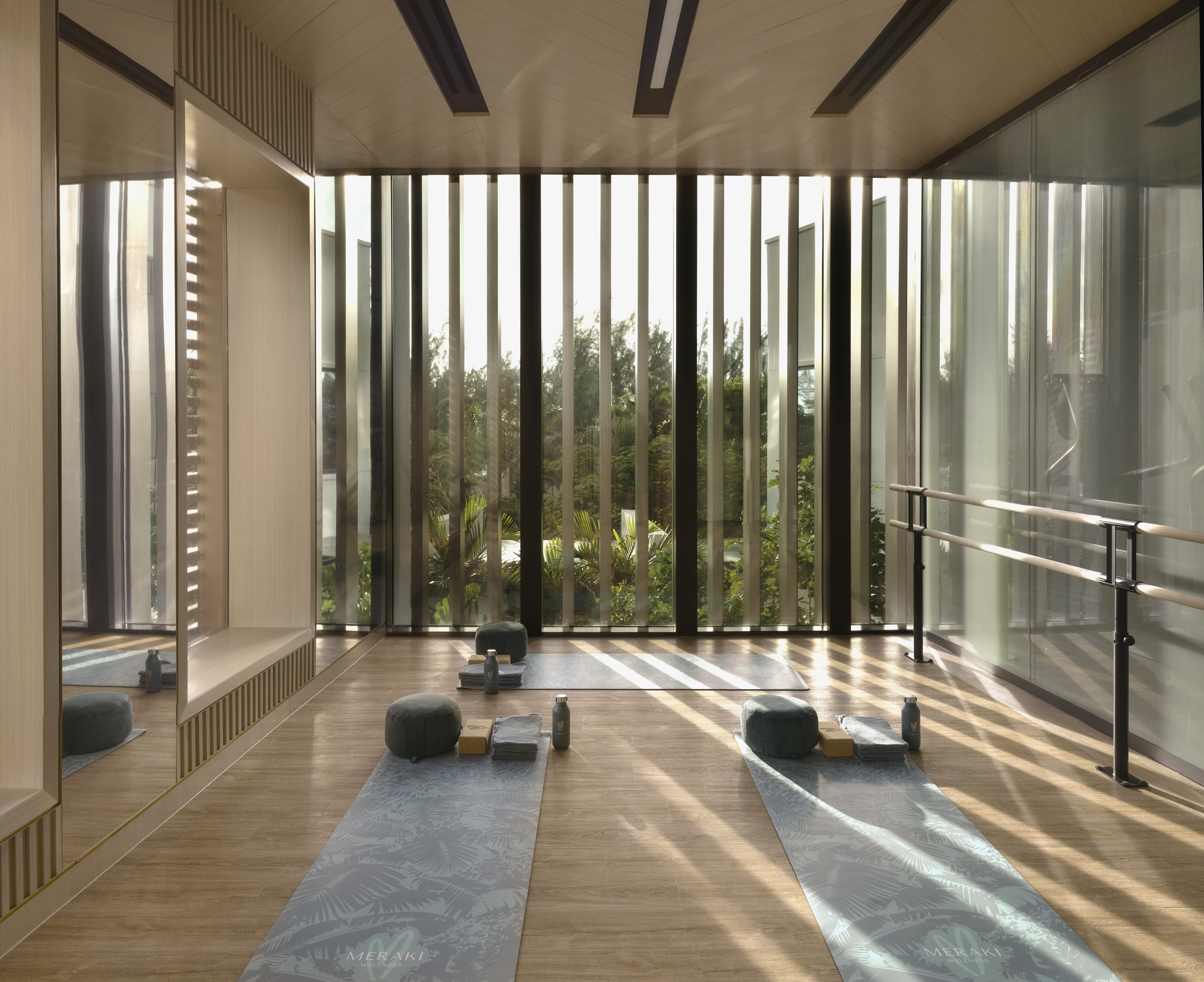 Movement Studio with yoga mats and yoga blocks