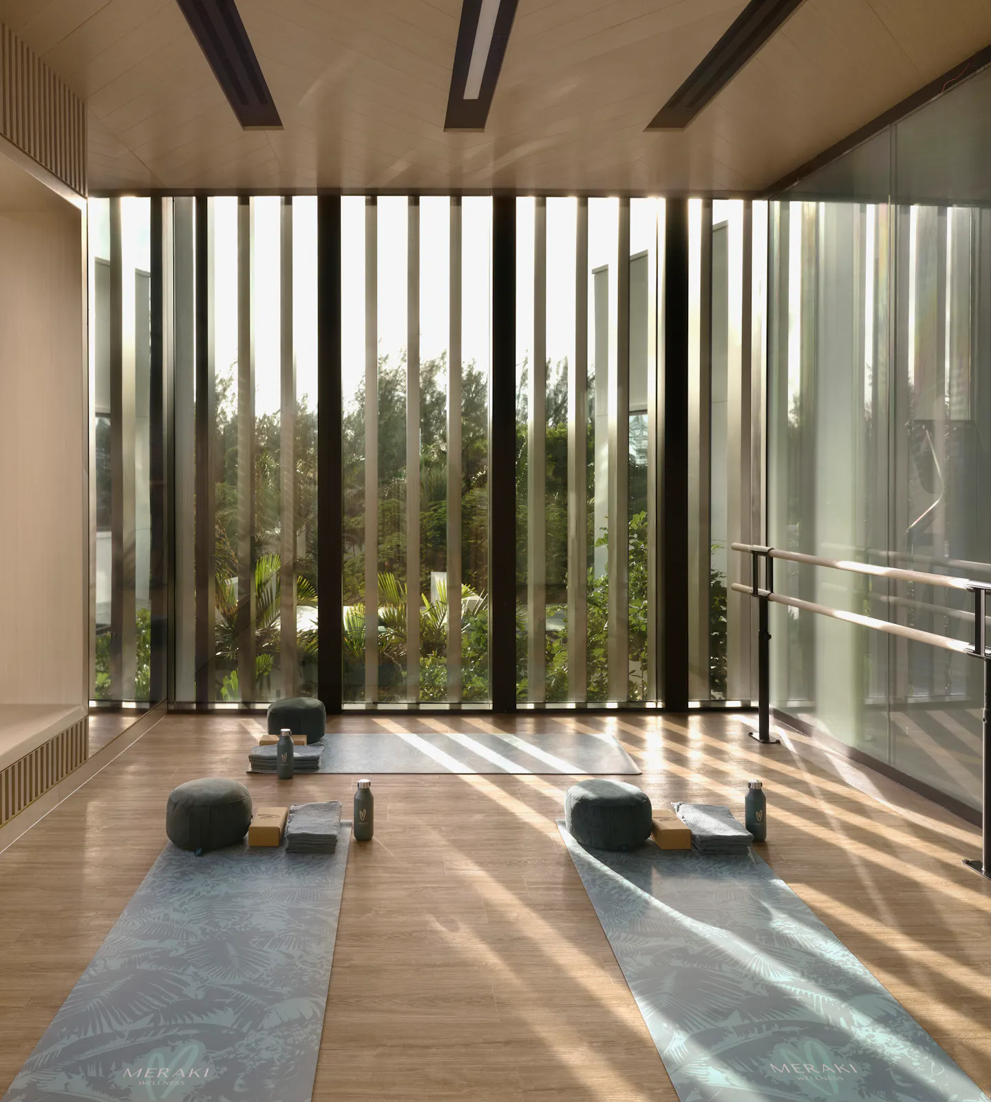Movement Studio with yoga mats and yoga blocks