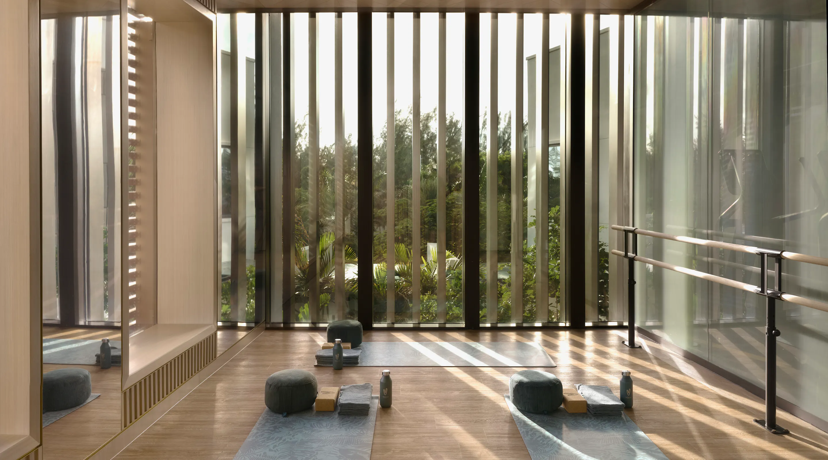 Movement Studio with yoga mats and yoga blocks