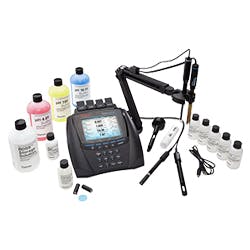 Medidor multiparamétrico de mesa de pH, ISE, conductividad y oxígeno disuelto
