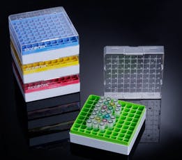 Criobox policarbonato, 81 POS, -196 ºC / 121 ºC, 0.5 – 2 ml