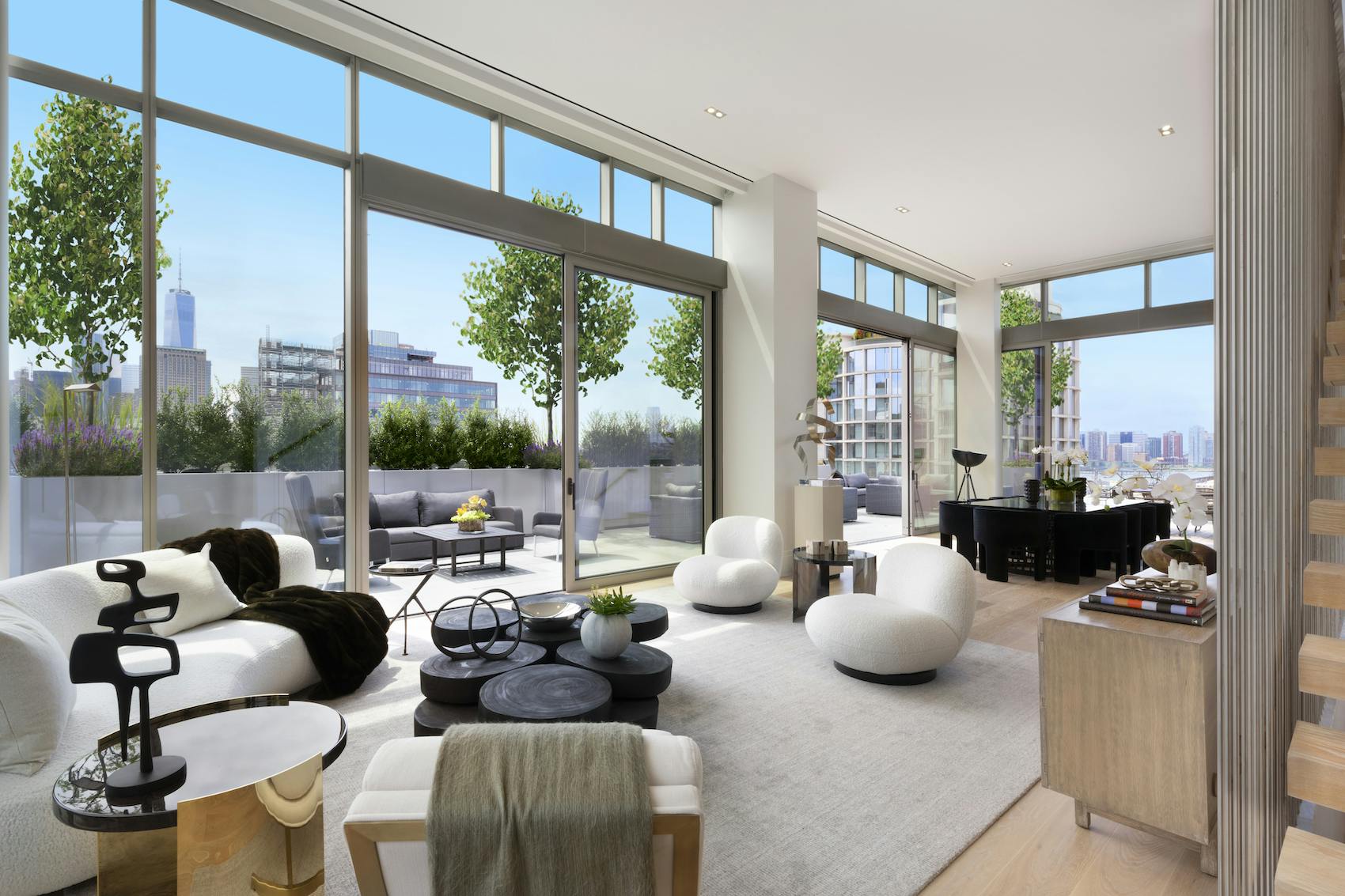 Meridith-Baer-Home-Home-Staging-New-York-Penthouse-West-Highrise-Condos-and-Lofts-Modern-and-Contemporary-Living-Room