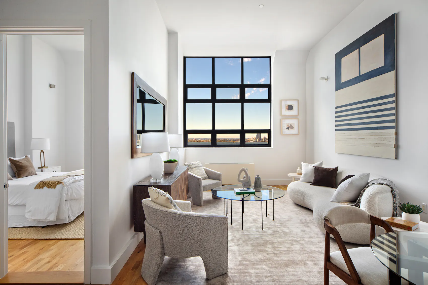 Meridith-Baer-Home-Home-Staging-New-York-Brooklyn-Heights-Contemporary-Highrise-Condos-and-Lofts-Modern-and-Contemporary-Living-Room-Into-Bedroom