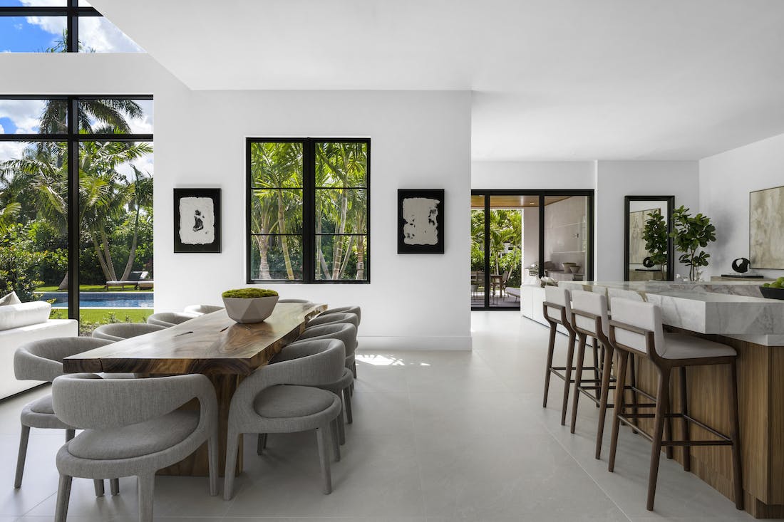 Meridith-Baer-Home-Home-Staging-Florida-Boca-Raton-Modern-Estate-Luxury-Homes-Modern-and-Contemporary-Dining-Table-And-Kitchen