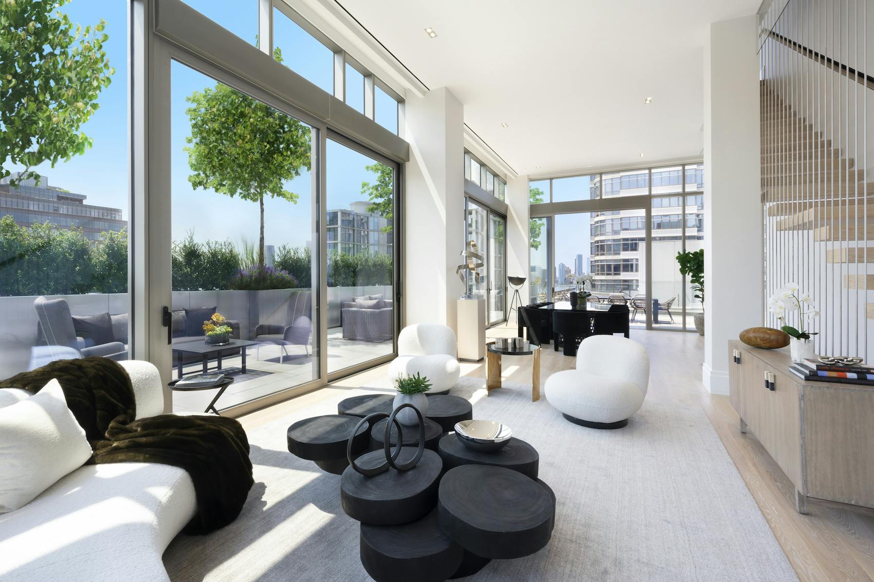 Meridith-Baer-Home-Home-Staging-New-York-Penthouse-West-Highrise-Condos-and-Lofts-Modern-and-Contemporary-Living-Room-Full-View