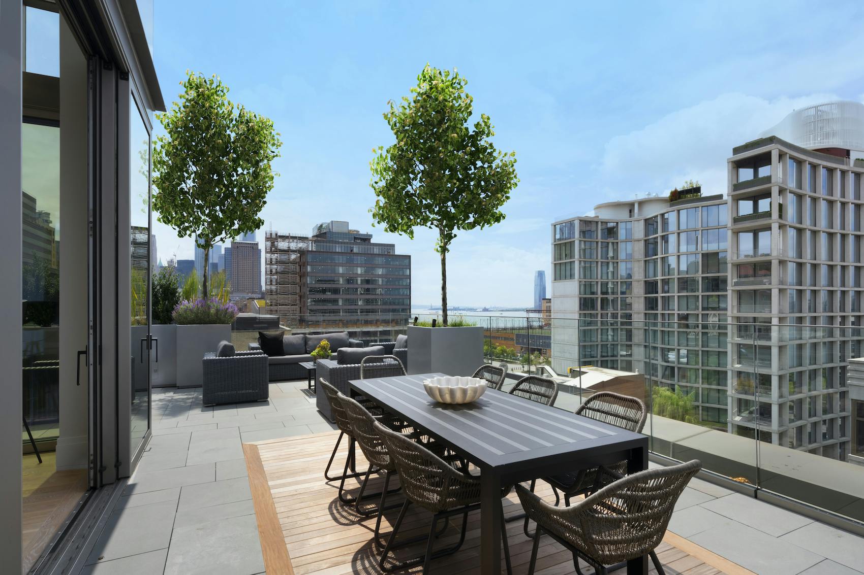 Meridith-Baer-Home-Home-Staging-New-York-Penthouse-West-Highrise-Condos-and-Lofts-Modern-and-Contemporary-Outdoor-Dining-Table