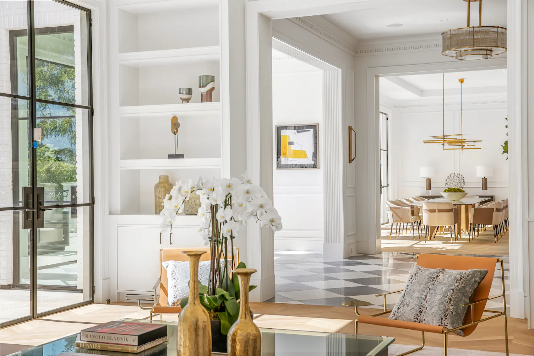 Meridith-Baer-Home-Home-Staging-Southern-California-Saint-Cloud-Estate-Estates-Transitional-Hallway-Dining-Room