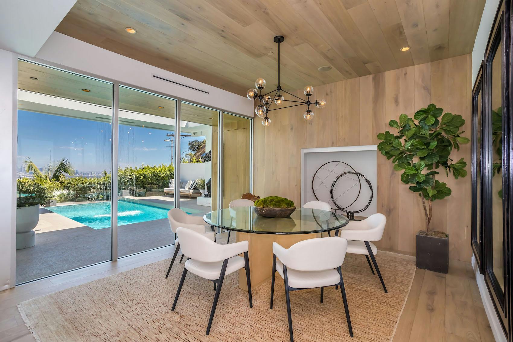 Meridith-Baer-Home-Home-Staging-Southern-California-Sunset-Strip-Contemporary-Luxury-Homes-Modern-and-Contemporary-Dining-Table