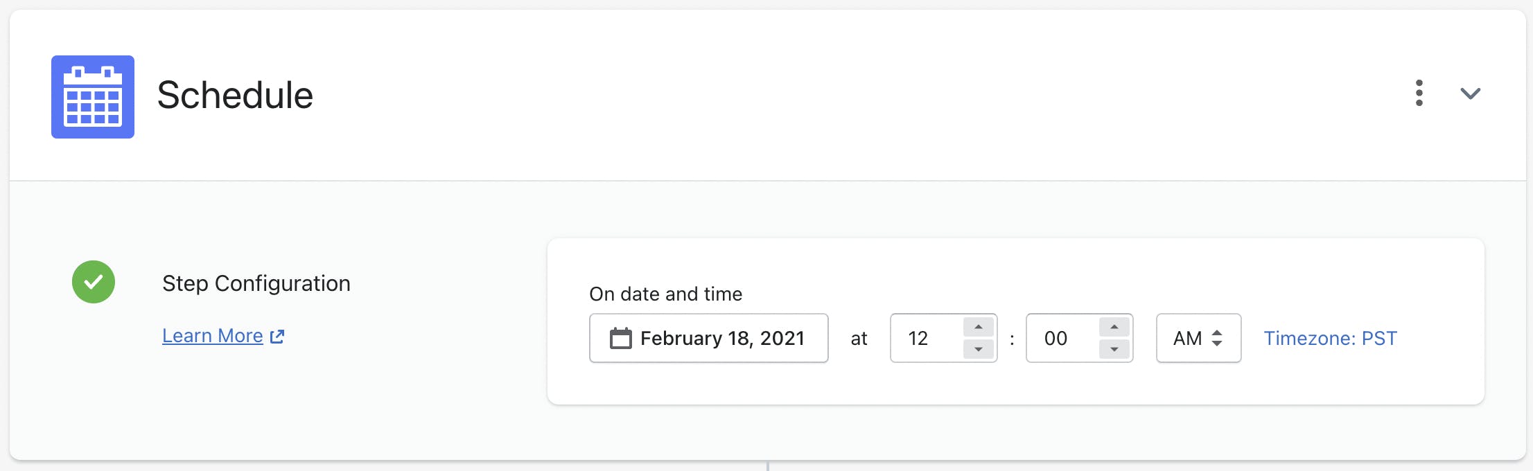 Schedule app in MESA