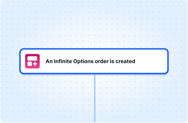 An Infinite Options order is created