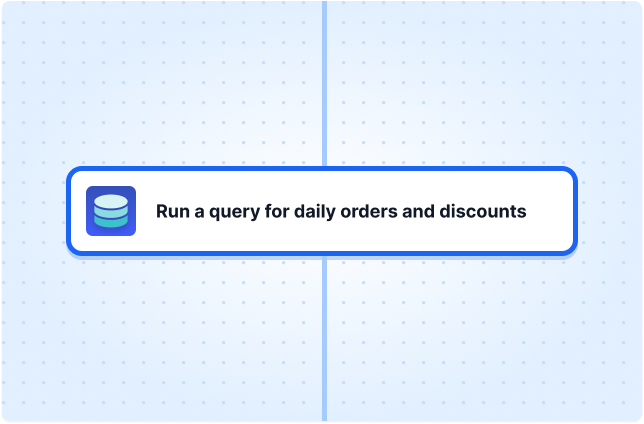 Run a query for daily orders and discounts