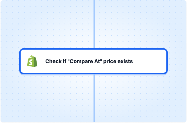Check if "Compare At" price exists