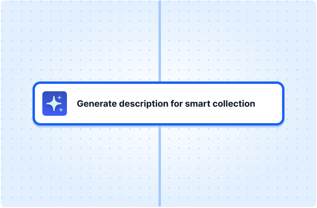 Generate description for smart collection