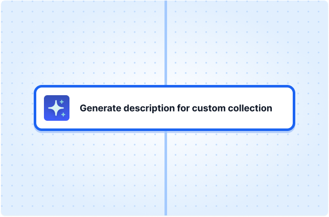 Generate description for custom collection