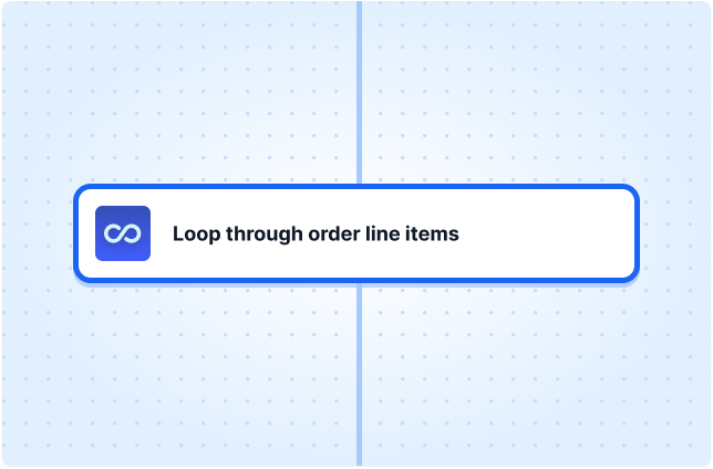 Loop through order line items