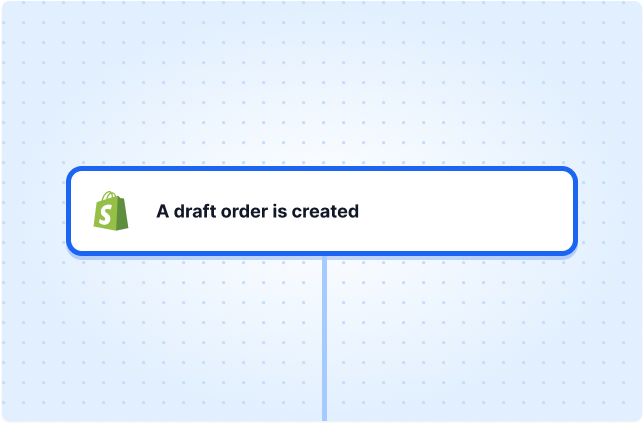 A draft order is created