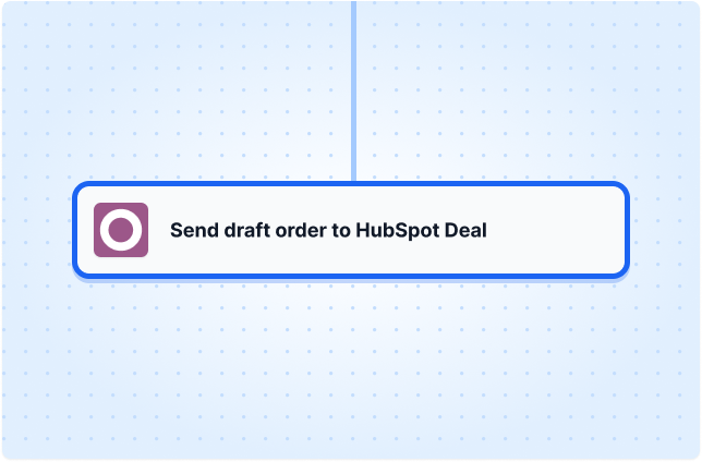 Send draft order to HubSpot Deal