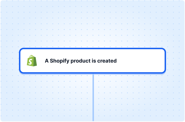 A Shopify product is created