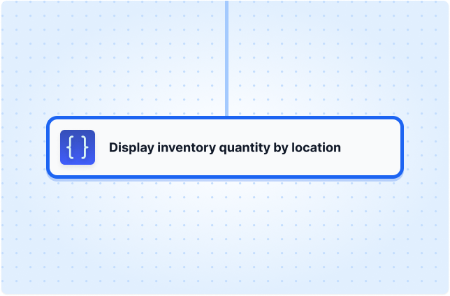 Display inventory quantity by location