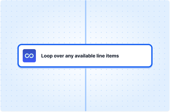 Loop over any available line items