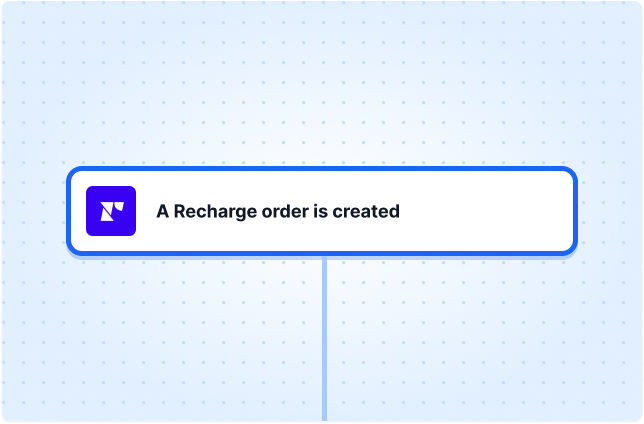 A Recharge order is created