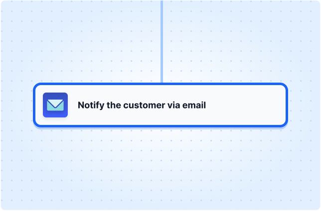 Notify the customer via email