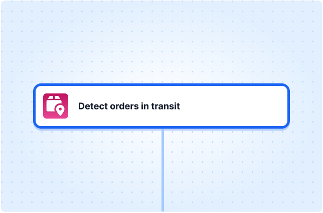 Detect orders in transit