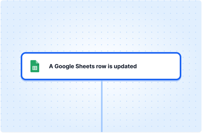 A Google Sheets row is updated