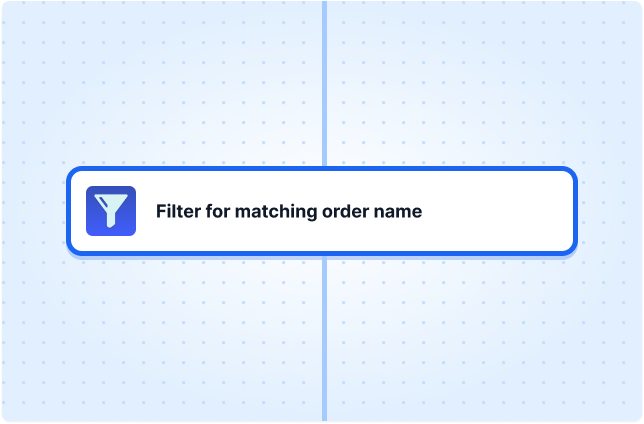 Filter for matching order name