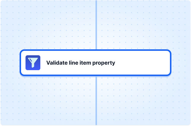 Validate line item property