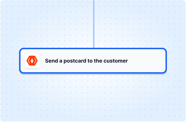 Send a postcard to the customer