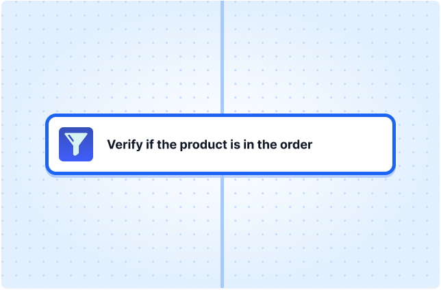 Verify if the product is in the order