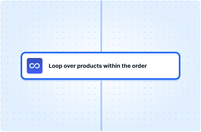 Then, loop over all the available products within the order