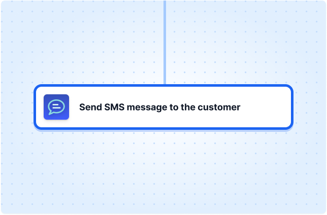 Send SMS message to the customer