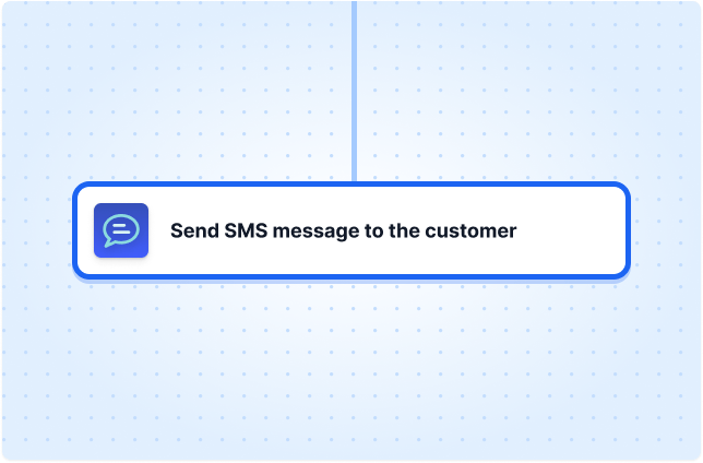 Send SMS message to the customer