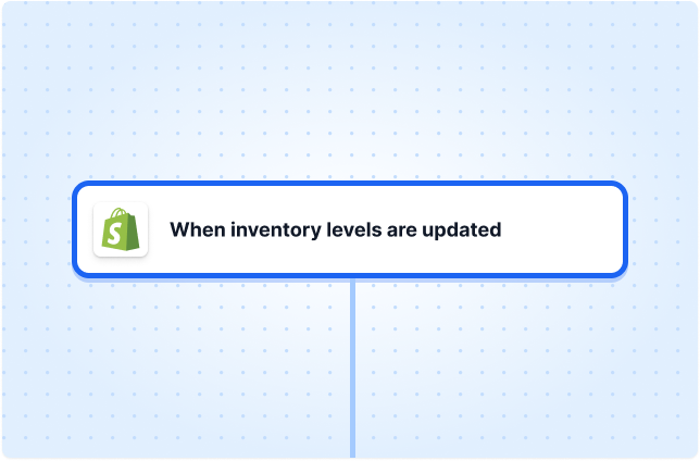 Trigger Shopify inventory levels