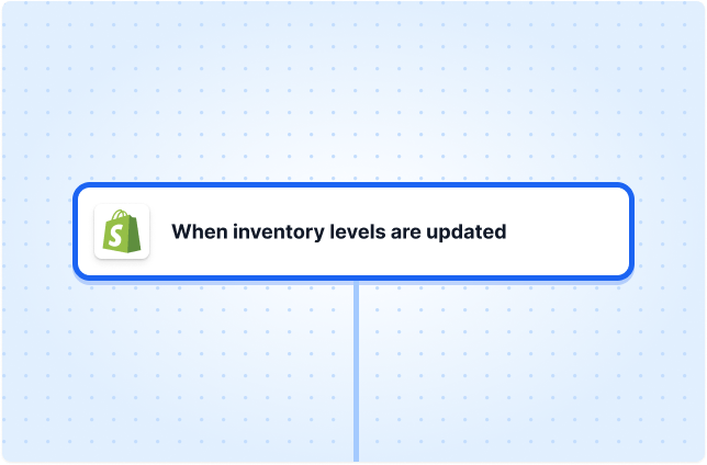 Trigger Shopify inventory levels