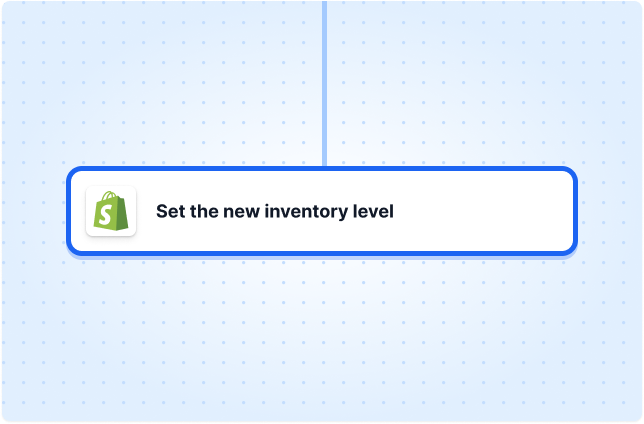 Set the new inventory level