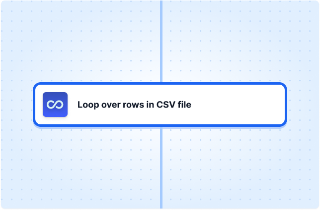 Loop over rows in CSV file