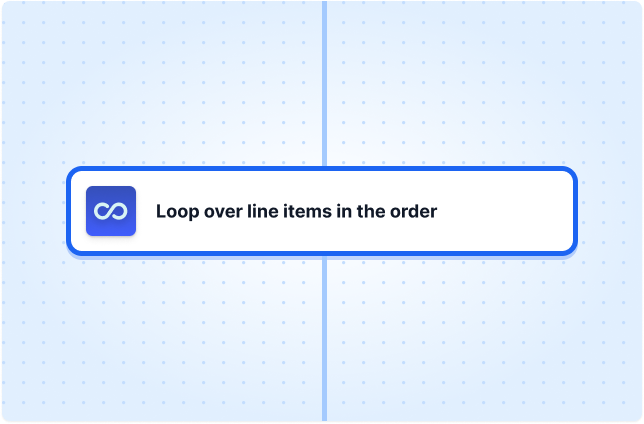 Loop over line items in the order