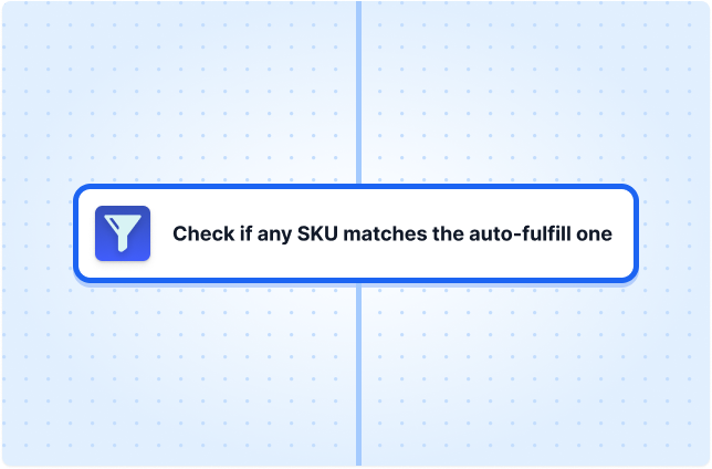 Check if any SKU matches the auto-fulfill one