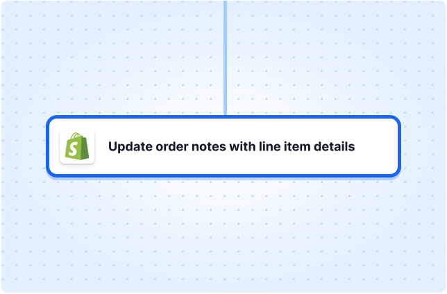 Update order notes with line item details