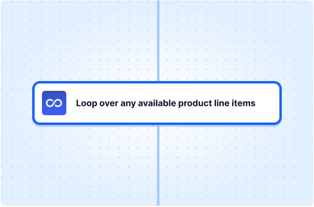 Loop over any available product line items