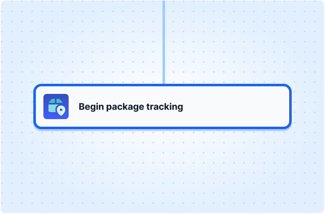 Begin package tracking