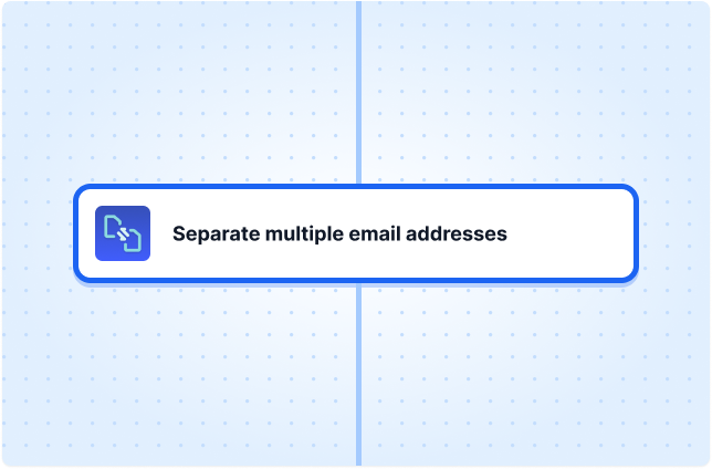 Separate multiple email addresses