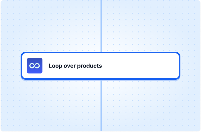 Loop over products