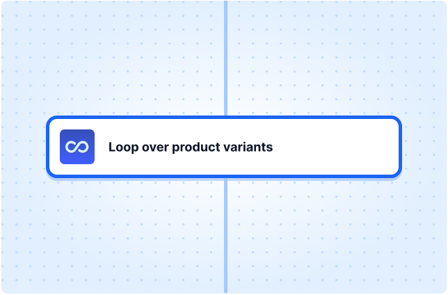 Loop over product variants